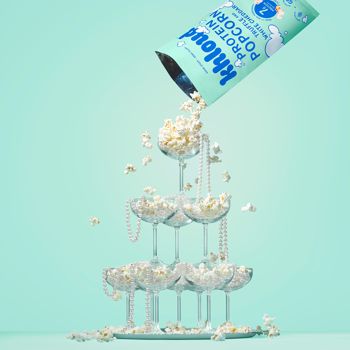 KHLOUD TRUFFLE AND WHITE CHEDDAR PROTEIN POPCORN