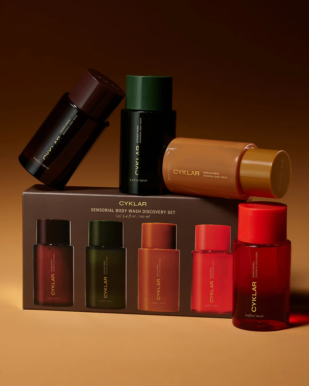 CYKLAR SENSORIAL BODY WASH
Discovery Set