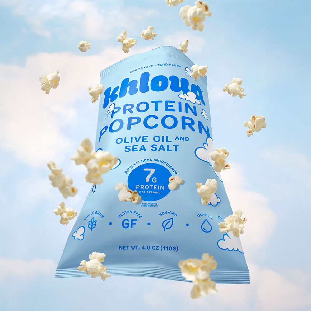 KHLOUD OLIVE OIL AND SEA SALT PROTEIN POPCORN