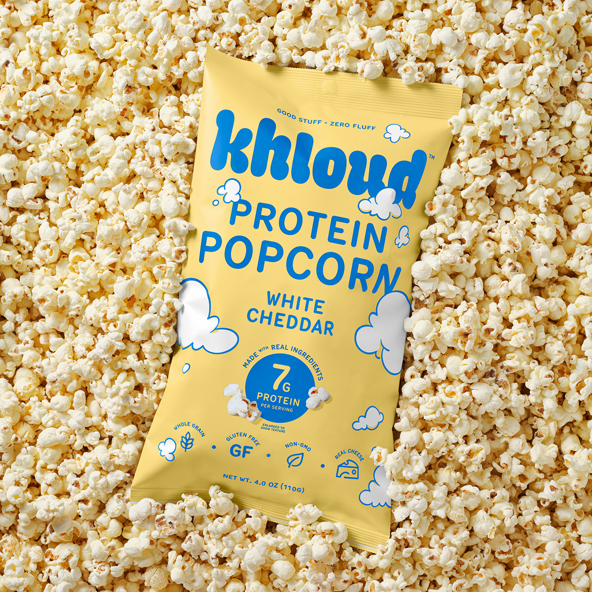 KHLOUD WHITE CHEDDAR PROTEIN POPCORN
