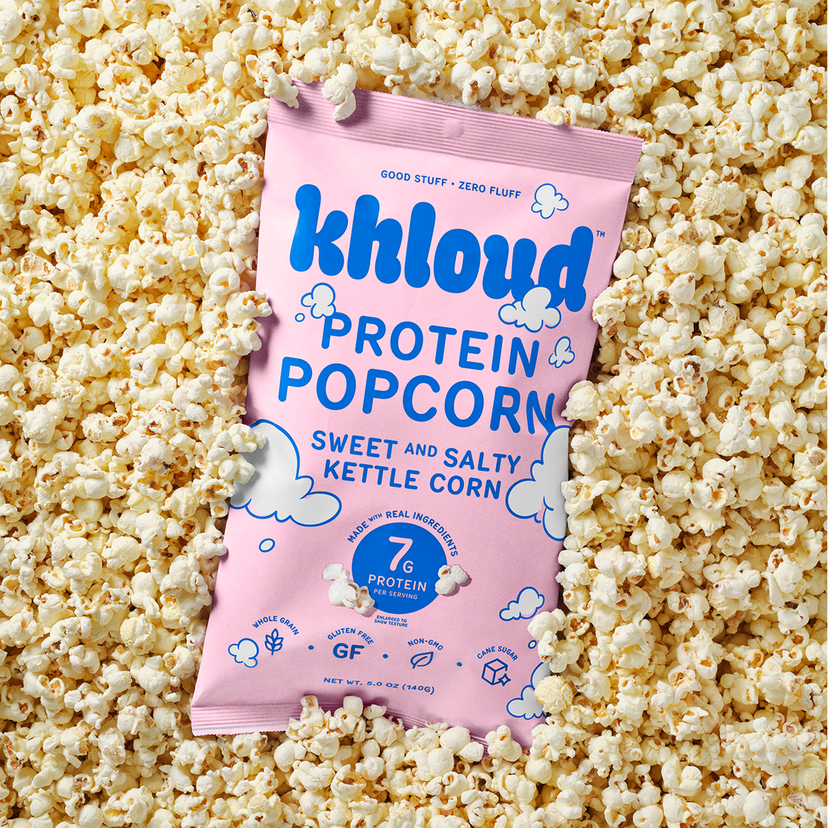 KHLOUD SWEET AND SALTY KETTLE CORN PROTEIN POPCORN