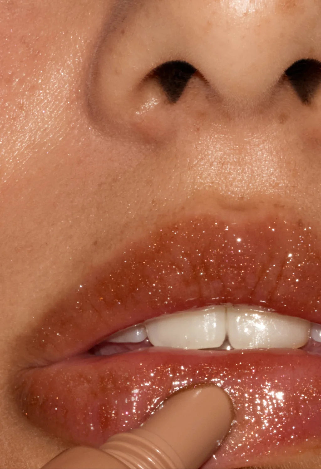 peptide lip tint in sweet apple - 
shimmery golden brown