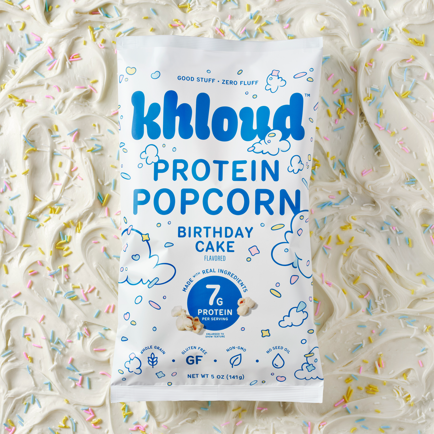 KHLOUD BIRTHDAY CAKE PROTEIN POPCORN